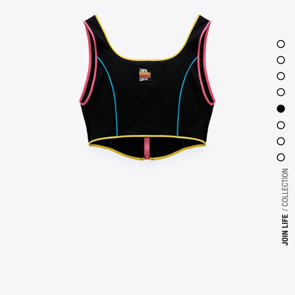 NWT Zara Crop Top Purple Magazine